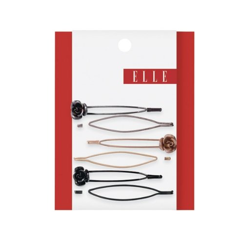 Elle Assorted Metal Wide Bobby Pins, 6Count (Pack of 3