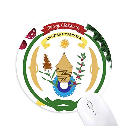 l'emblème national du rwanda tapis de souris en caoutchouc de sapin de noël