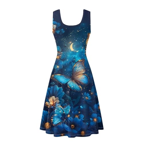 Image of TOADDITDO Womens Summer Sleeveless Tank Dress with 2 Side Pockets XS-4XL Plus Size