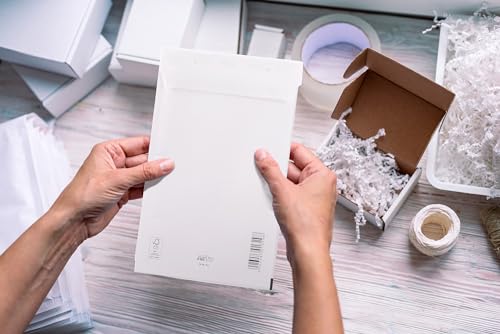 Bantex Satz mit 10 Luftpolsterumschläge Polsterumschlag Versandtaschen F6 (240 x 350 mm) 16/F, Weiß, Briefumschläge, Luftpolster Umschläge Taschen mit Selbstklebeverschluss