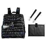 Citi Collective Gallery Diaper Bag Backpack - Casual Day-to-Day Backpack Fits 15" Laptop - Travel Bag with Multiple Compartments, Pockets, Portable Changing Pad, and Shoulder Strap-Black