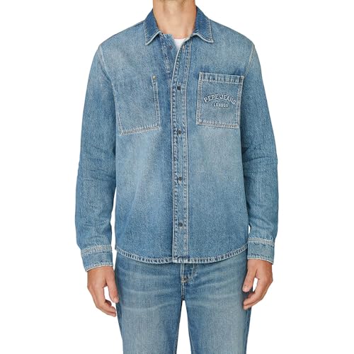 Chemise homme Dusk Blue Pepe Jeans Weston la qualité supérieure
