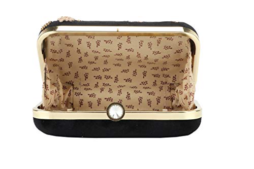 Image of Umera clutch entire heavy embroidery and is a stunning Women' Evening Clutch Purse with Detachable Chain Strap Closure Handbag Suitable for Weddings Proms Night Out Luxury Glam Handbag
