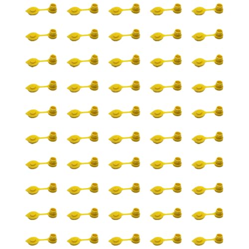 Set of Fifty (x50) Heavy Duty Fuel Can Vent Caps For All Plastic Fuel Cans Yellow