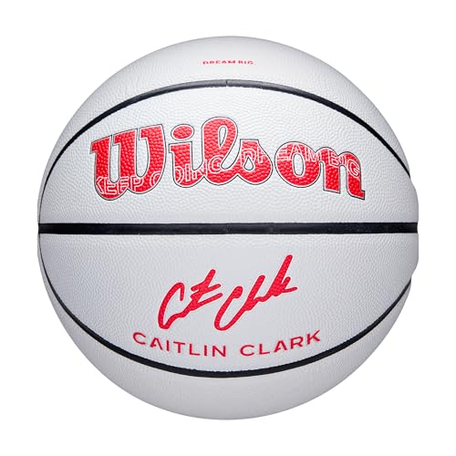 Balón Wilson Caitlin Clark Aspire UV para partidos de tarde en pistas exteriores