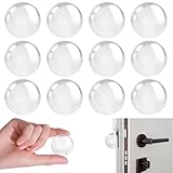 12 transparente Türstopper für die Wand, 1,18 Zoll, runder Wandschutz aus Türklinken,...