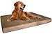 Dogbed4less Premium XL Orthopedic Memory Foam Dog Bed, Waterproof Liner and Extra External Pet Bed Cover, Gel Cooling 47X29X4 Pad Fit 48X30 Crate, Brown