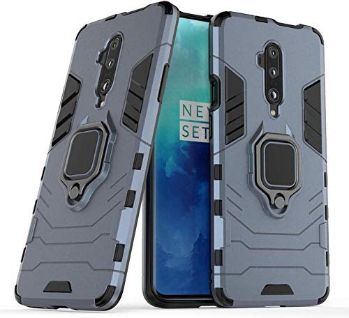 mobirush armor shockproof soft tpu and hard pc back cover case with magnetic ring holder for oneplus 7t pro - armor grey (B083363CVC) Amazon Price History, Amazon Price Tracker