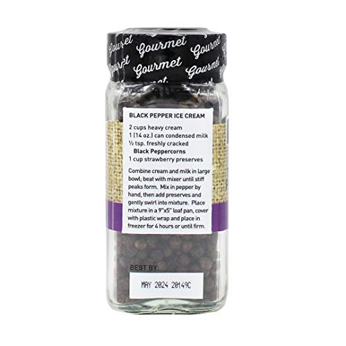 The Spice Hunter Peppercorns, Black, Tellicherry, Whole, 2.2-Ounce Jar #TOP3