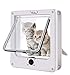 Ycozy 二世代 ペットドア 外寸30×25cm 猫 出入り口 小型犬用 ドア 猫扉 4ウェイロッキング キャットドア 室内用 取り付け簡単 冷暖房対策