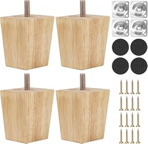 Qodiacl 6cm Holz Möbelfüße Set HJQ-8171