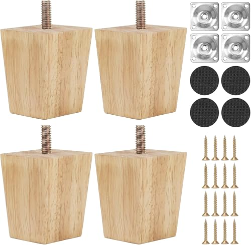 Qodiacl 6cm Holz Möbelfüße Set HJQ-8171