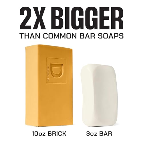 Image of Duke Cannon Supply Co. Extra Large Bar Soap - Men's Natural Soap with Masculine Scents - Made in the USA with Domestic & Globally Sourced Materials - All Skin Types - Big Brick - Wayfinder,10 oz | Eucalyptus + Desert Sage Scent - Triple-Milled Men's Bar Soap - Deep-Cleansing Bath Bar