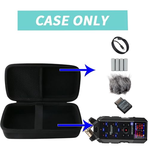 WERJIA Hard Carrying Case Compatible with Zoom H5studio/H6essential Portable Recorder (For H6essential)