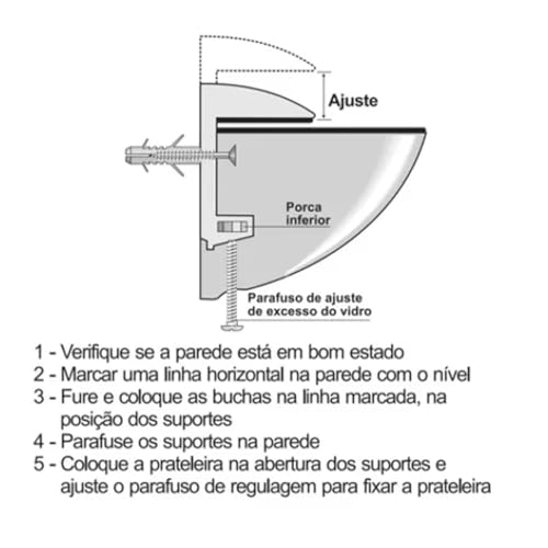 Suporte Prateleira Tucano Grande 4 Peças Zamac (Cromado)