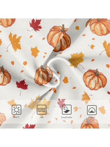 ZZKKO Orange Fall Maple Leaf Pumpkin Girls Underwear Toddler Panties for Girls Comfort Brief Size 2T3