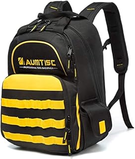 Tool Backpack Heavy Duty Jobsite Backpack Tools Bag with Multi-Use Pocket Industrial & Construction Work Backpack Yellow