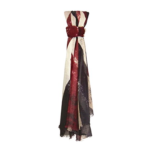 Blue Pacific Cashmere And Silk Scarf In Antique Union Jack Flag #TOP3