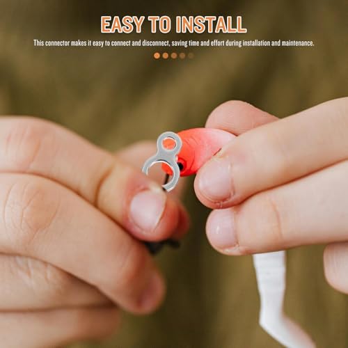 GLEAVI 20 Peças Clipes De Pesca De Aço Inoxidável Acessórios De Pesca Clipes Fixadores Conector