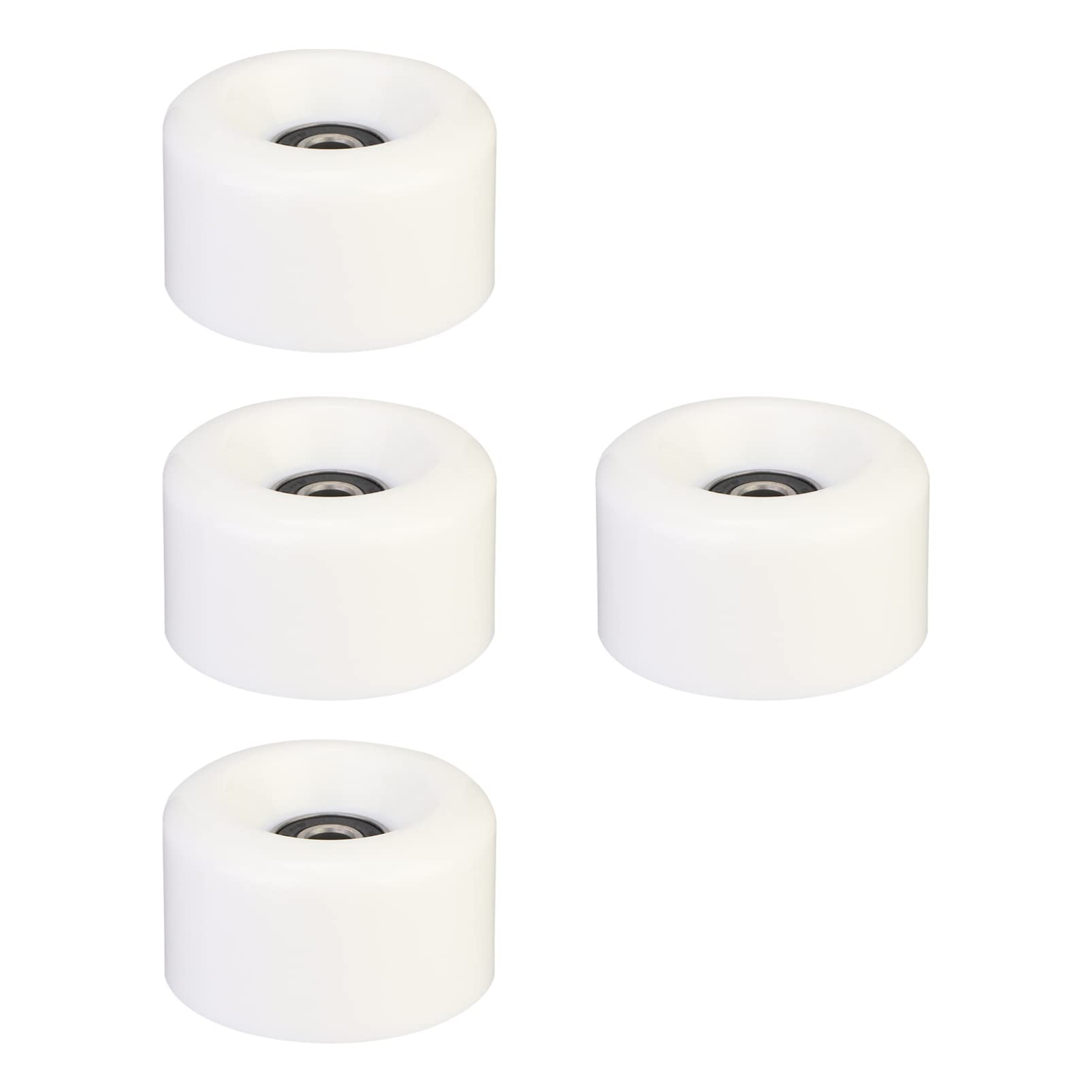 Gogogmee Roller Skates Wheel 4 Pack Pu Double Row Wheels with -5 Bearings for Rough Surfaces