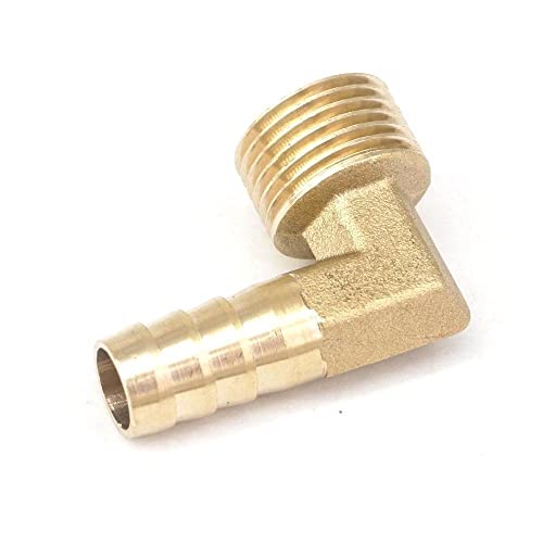 90 Deg Elbow Brass Hose Barb Fitting fit Hose I/D 12mm x 1/2" BSP Male Thread