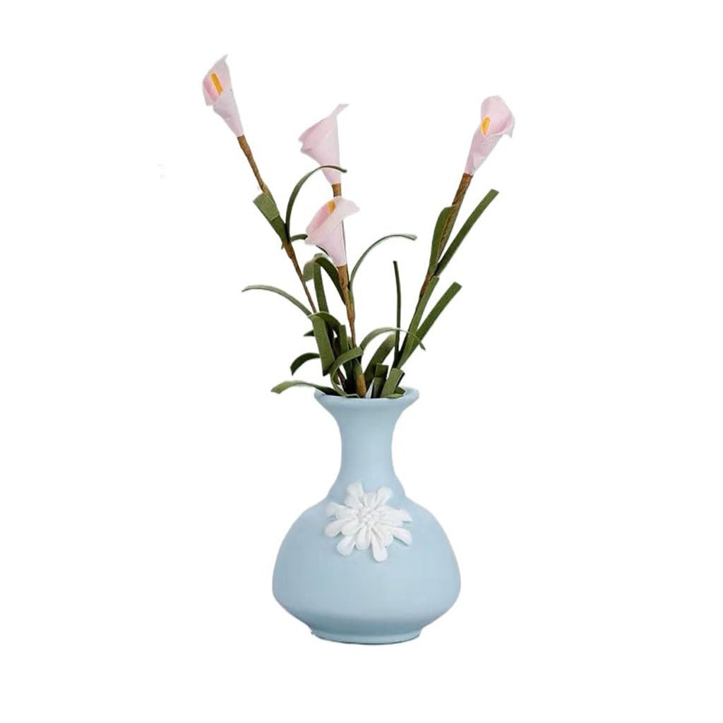 EINES Nordic Handmade Vase Ceramic Ornaments Creative Home Flower Arrangement Container Small(A)
