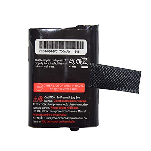 2Pcs 700Mah 3.6V Replacement Nickel Metal Hydride Two-Way Radio Rechargeable Battery Pack For Motorola Gmrs/Frs Motorola M53617 / 53617, Kebt-086-A, Kebt-086-B, Kebt-086-C, Kebt-086-D #TOP1