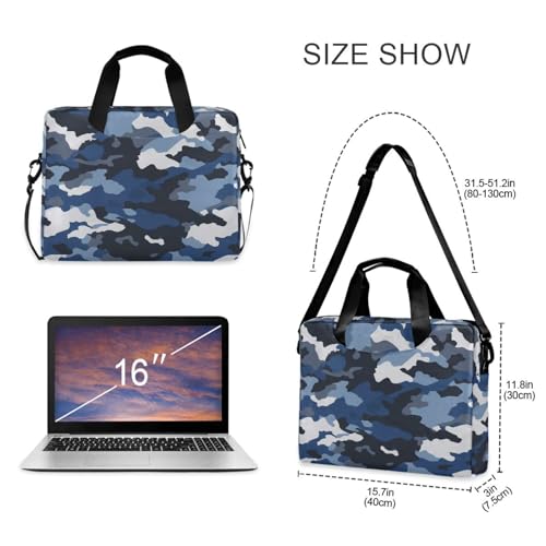 Funda Bandolera para Portátil 15.6" Azul Camuflado miniatura 5