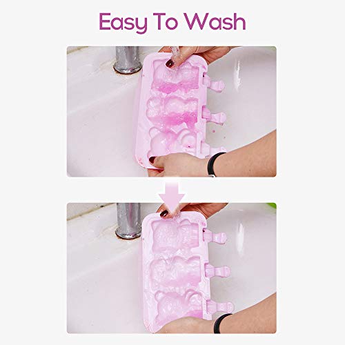 Ajcoflt Gel de sílica macio do produto comestível 2/3 de molde conjunto de sorvete com 50PCS Crabsti