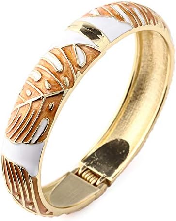 Amazon ハワイアンジュエリー Locomocoaloha バングル ブレスレット 合金 エナメル 金メッキ モンステラ 正規品 ジュエリー ブレスレット 通販