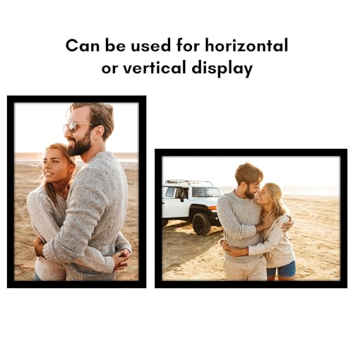 Americanflat 14x20 Picture Frame with Polished Plexiglass - Black Picture Frame - Wide Photo Frames Made of Engineered Wood for Vertical or Horizontal Wall Display - Epic Collection - Black
