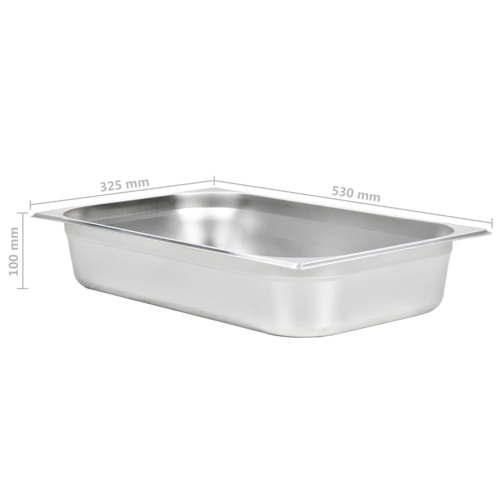 Bandejas Gastronorm 4 unidades GN 1/1 100 mm acero inoxidable ,Casa y jardín,Cocina y comedor,Accesorios para aparatos de cocina,Accesorios para mesas de vapor,Cubetas para mesas de vapor-50881