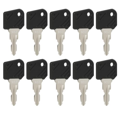 10PCS Chiavi di Accensione 802 per Carrelli Elevatori, Set di Ricambio per Carrelli Elevatori e Macchine da Costruzione