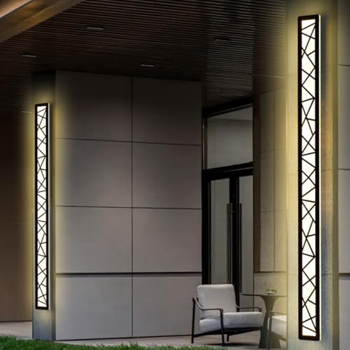Applique murale extérieure rectangle noir pour éclairage villa - 7