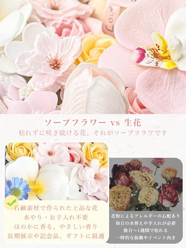 Fiorifiore ソープフラワー くま ボックス バラ 造花 ギフト 小熊付き 枯れない花 石鹸花 女性 プレゼント 誕生日 母の日 記念日 結婚祝い (Sweetblink) [5]