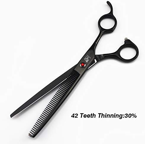 high-end Professional pet Care 8 inch pet Scissors 440C Steel Black Set (4set-3)