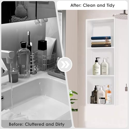 Stainless Steel Shower Niche Insert Kit - Easy-Clean Bathroom Storage, No Tile Installation Needed, Ideal for Showers, Lounges & Guest Areas, Durable & Stylish Solution