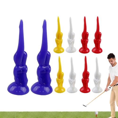 Divertidos Tees de Golf | 10 Piezas Herramientas De Putt Portátiles - Tees para Putting Green,para Swing Y Campo Césped Competición Interior Exterior Hombres Mujeres Atletas Y