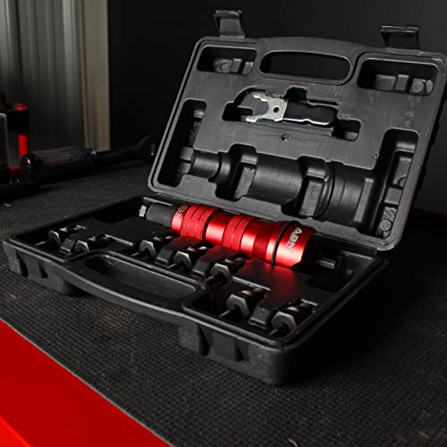 Abn Pneumatic Rivet Gun Drill Adapter - 1/4In Rivet Nut Tool Attachment With 8 Nosepieces For Cordless Or Corded Drills #TOP5