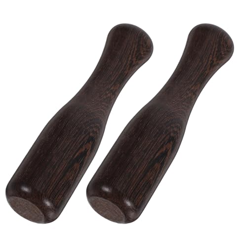 TOKIDNY Machacador de Chucrut de Madera 2 Piezas Varilla Prensadora para Fermentación de Verduras Mazo Pequeño Ergonómico de Madera Natural para Especias y Preparación en Cocina