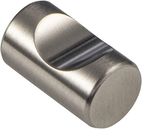 Gedotec Inox Bouton de Meuble Rond - Acier Inox Mat Brossé, Ø 12 x H 20 mm