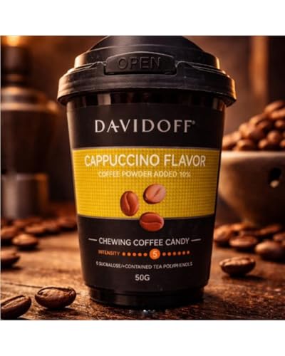Image of Davidoff Cappuccinno Coffee Candy | Premium Coffee Flavoured Hard Candy | Smooth & Aromatic Taste | 50gm