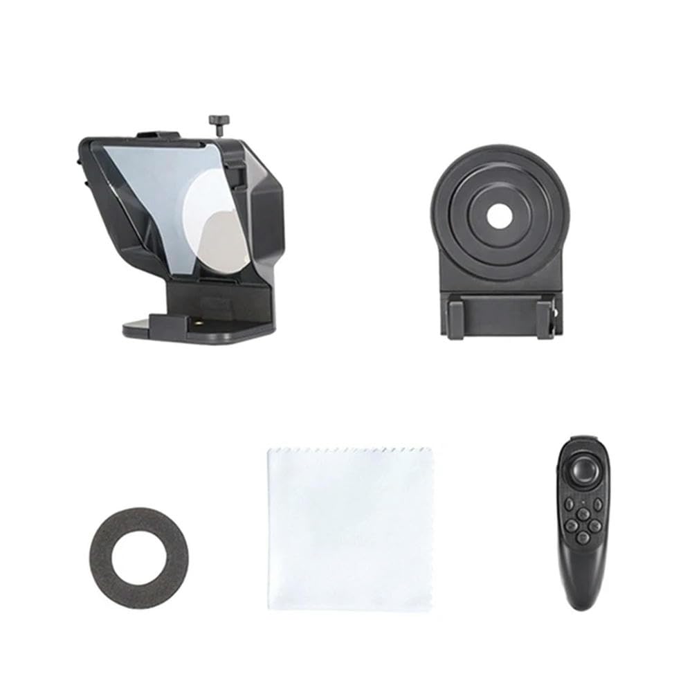 for 1PCS Portable Teleprompter for 1PCS Smartphones with Remote Control Phone Holder for 1PCS Video Recording Live Streaming