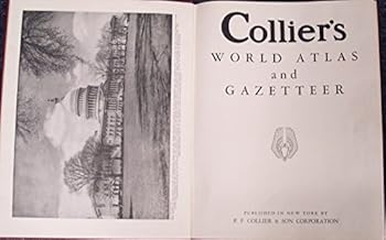 Hardcover Collier's World Atlas and Gazetteer -1937 Book