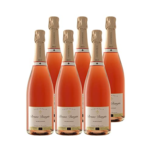 Crémant de Bourgogne Cuvée rosado Brut - Orgánico - Bruno Dangin - DOP - Borgoña - Francia - Variedades de uva Pinot Noir - 6x75cl