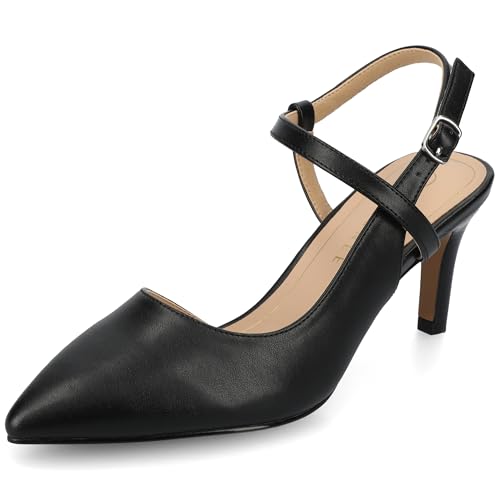 Journee Collection Women's Scipio Crossover Ankle Strap Pumps