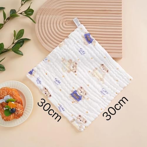 Image of Baby Muslin Washcloths | Soft Face Towels for Newborns with Sensitive Skin | Shower Gift for Baby Registry - 11.5x11.5 inch (29x29cm)