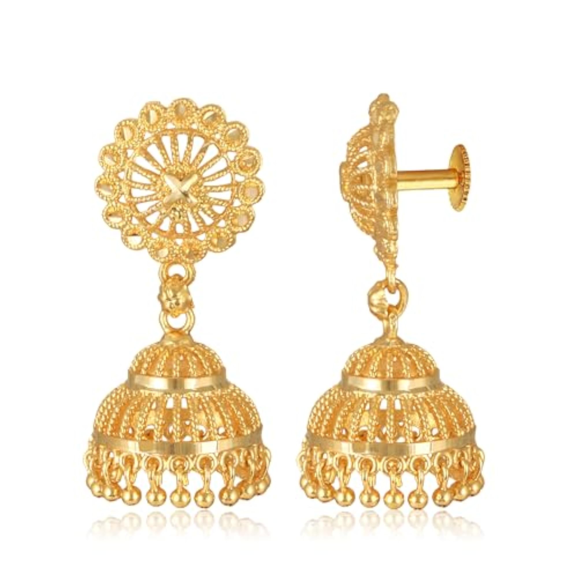 Women's Premium Gold Plated Jhumki Earrings