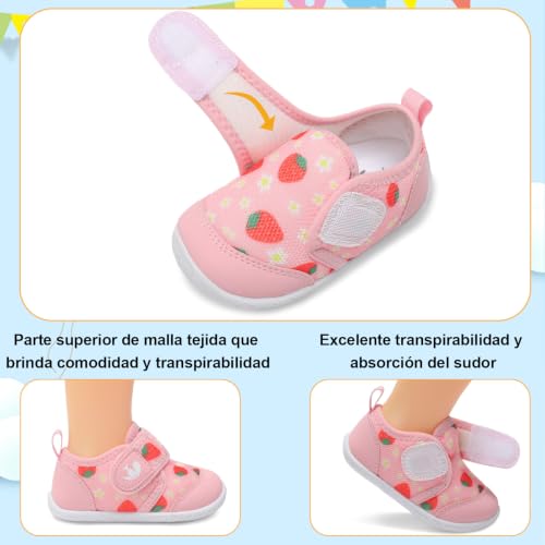 Image of FEETCITY Baby First Walking Shoes Boys Girls Infant Crib Shoes Breathable