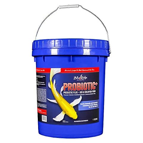 Blue Ridge Koi Fish Food 14lb - Koi Food 3/16” Probiotic Plus, Goldfish Food, Premium Fish Food for Ponds, Ponds Fish Food, Koi Food Fall and Winter Fish Food, Floating Pond Pellets Cover